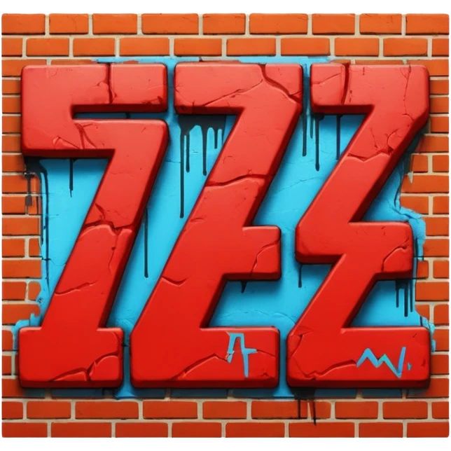 Граффити надпись: 72 emoji