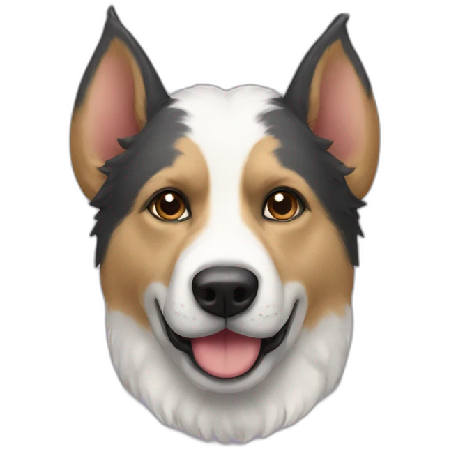 Hybride chien et licorne emoji