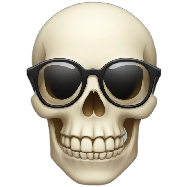 skull with glasses emoji
