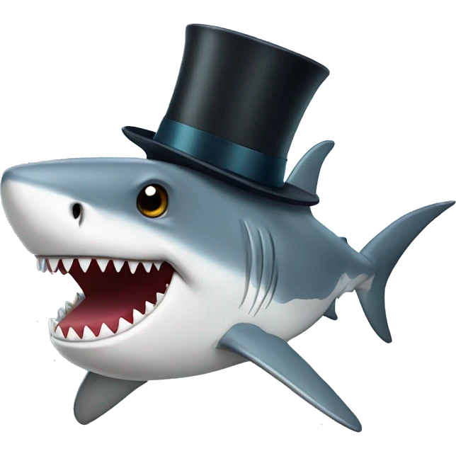 shark with top hat emoji