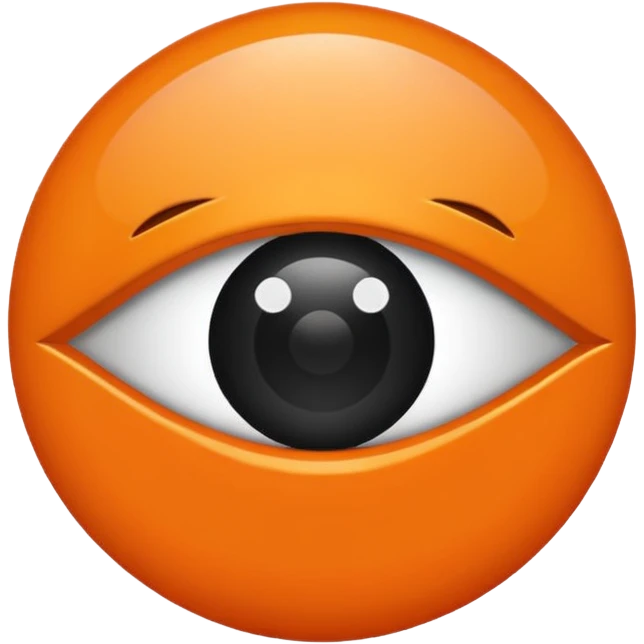 Ojo turco color naranja emoji