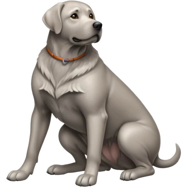 Silver Labrador  emoji