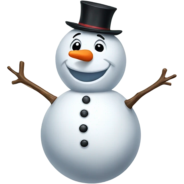 Snowman winking  emoji