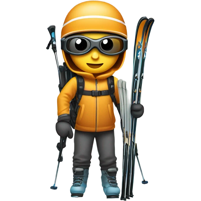 skier wit rifle emoji