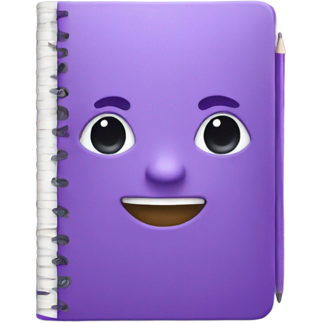 Violet Notebook with a pencil emoji