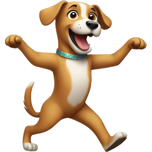 Dancing dog emoji
