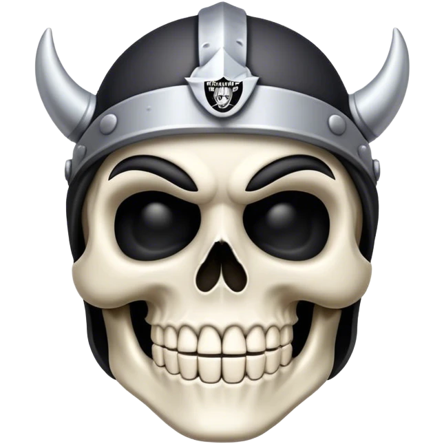 Raiders with skull smile emoji