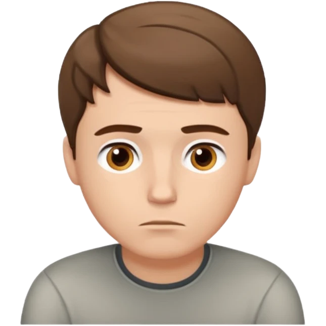 white man is sitting down and thinking emoji