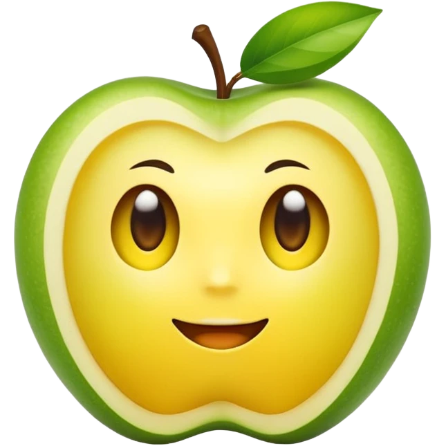 A single halved yuzu fruit, in Apple iPhone emoji style. Bright yellow skin, juicy interior visible, vibrant colors, smooth gradients, glossy highlights, clean simple shapes, no outlines.
 emoji