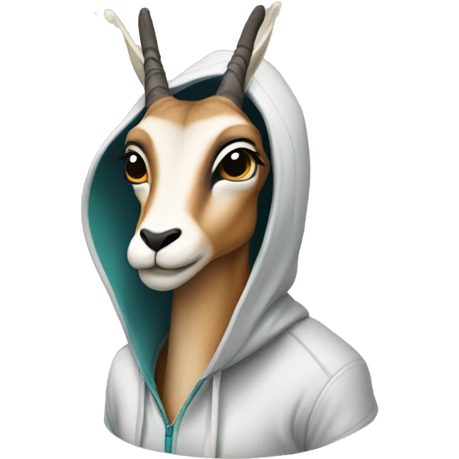 gazelle wearing hoodie emoji