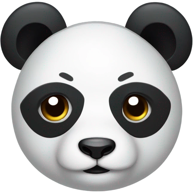 panda with a full white face emoji