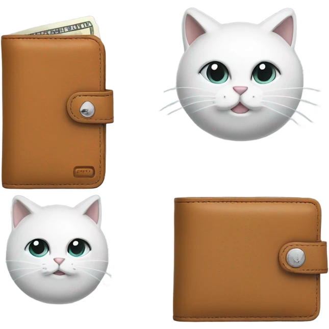 Wallet with cat emoji