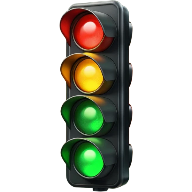 red amber green traffic light emoji