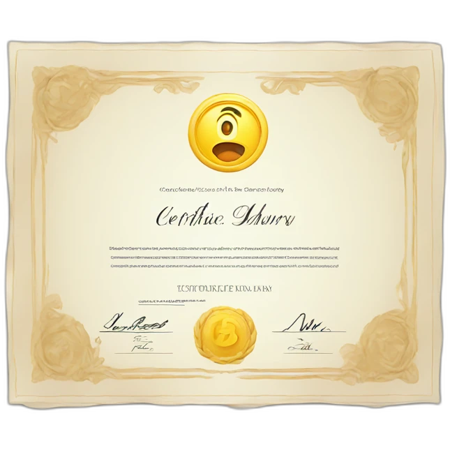 certificate emoji