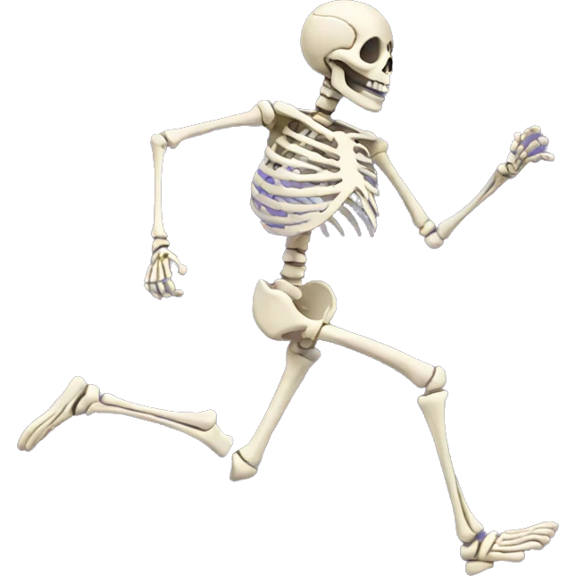 skeleton running emoji