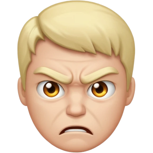 Angry with sad emoji
