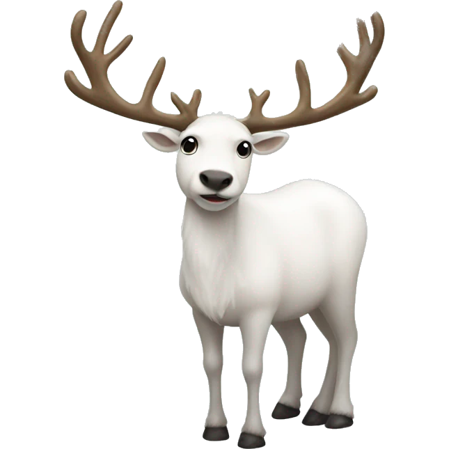 white-reindeer emoji