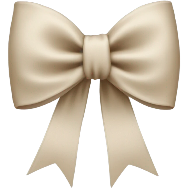 Beige bow AESTHETIC emoji