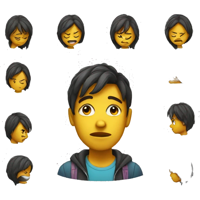 Teenager with problems emoji