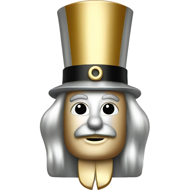 silver and gold nutcracker emoji