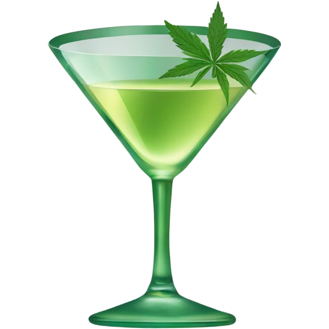 Weed martini  emoji