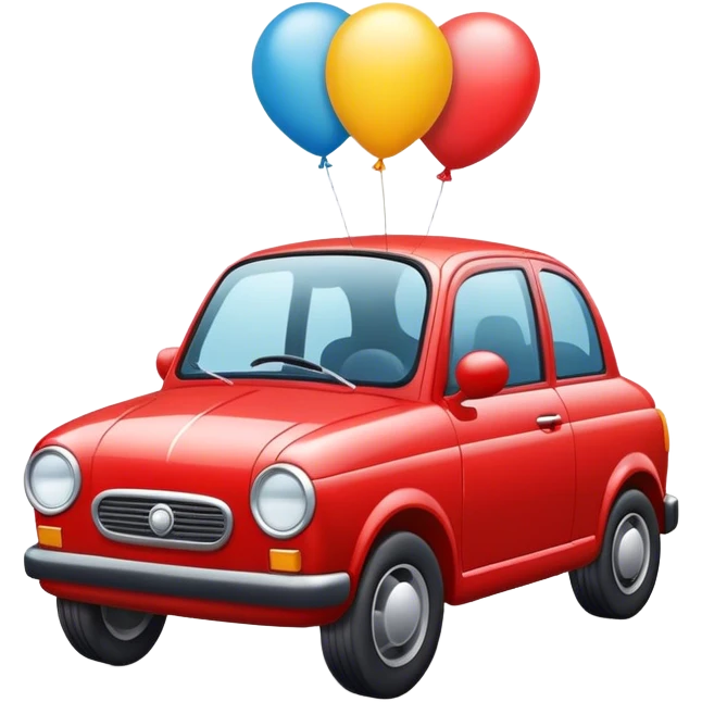 Car shaped balloon emoji