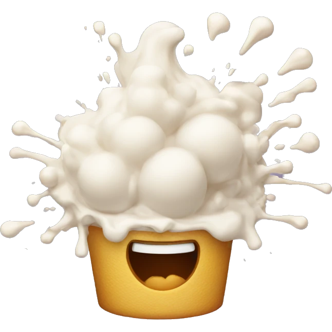 someone with exploding cream emoji