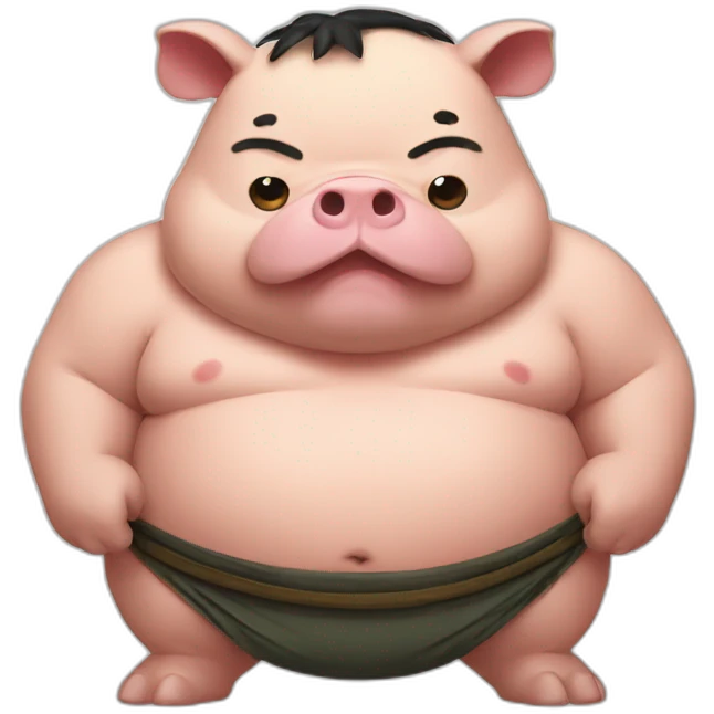 Sumo pig emoji