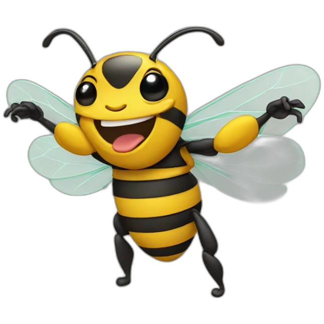 dabbing bee emoji