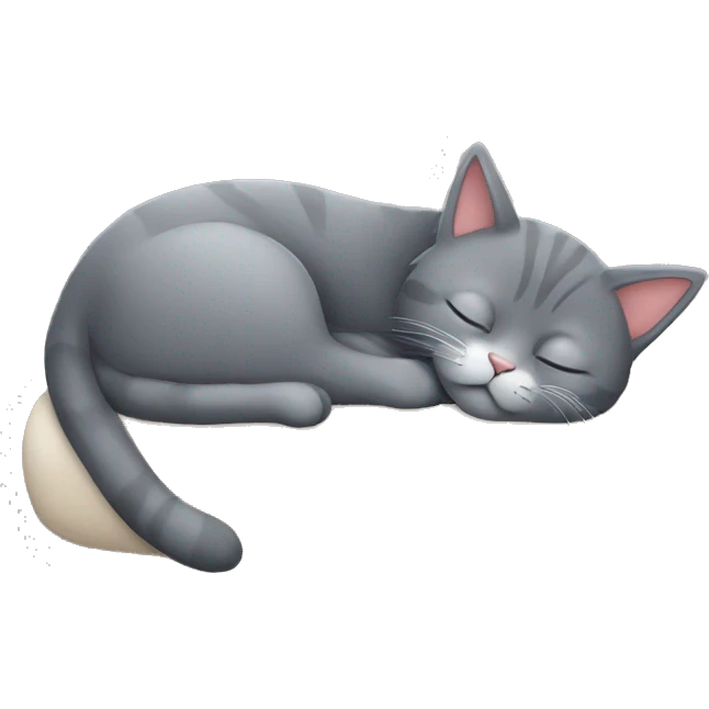 Grey Cat sleep  emoji