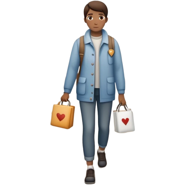 The image shows a person walking across a foggy bridge, a personal journey. The atmosphere is calm and introspective, with soft, emotional tones. In their hands, they carry symbolic tools labeled “Compassion” and “Forgiveness,” suggesting healing after emotional pain-- hearts emoji