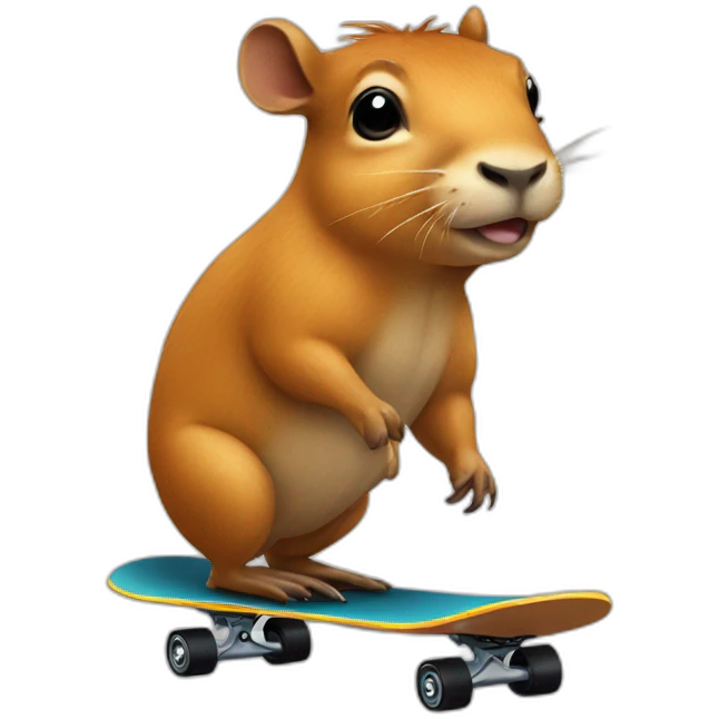 capivara riding skateboard emoji