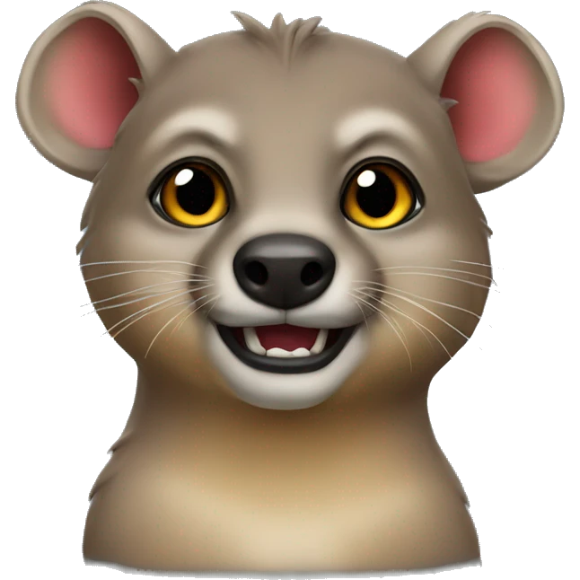 Fun hyrax emoji