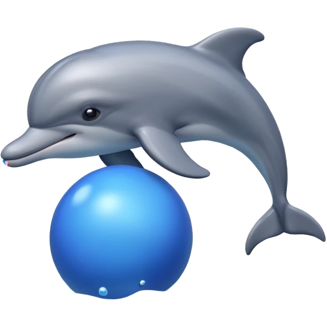 Dolphin with ball emoji