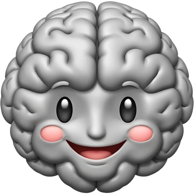 Smiling brain emoji