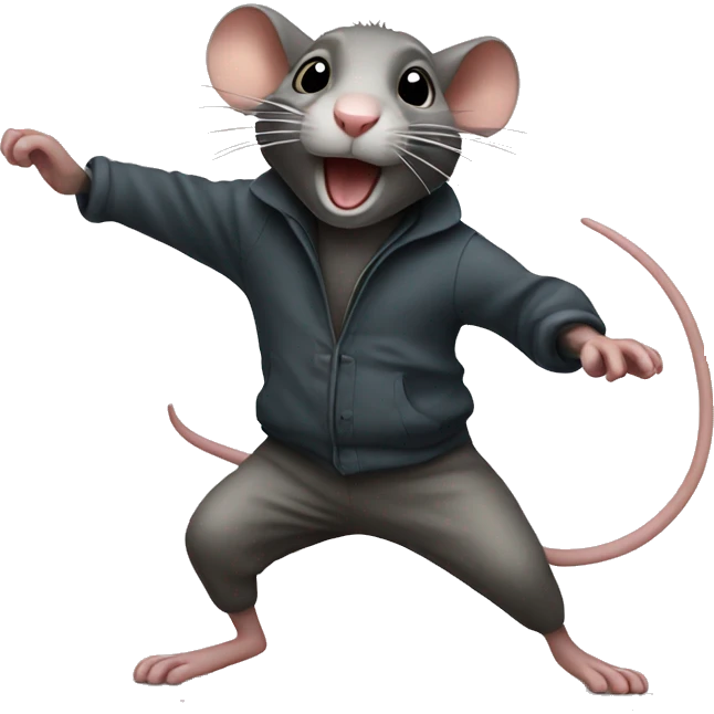 A rat dancing  emoji