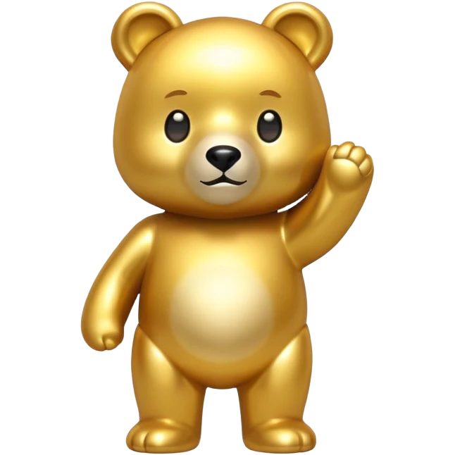 Gold bear emoji