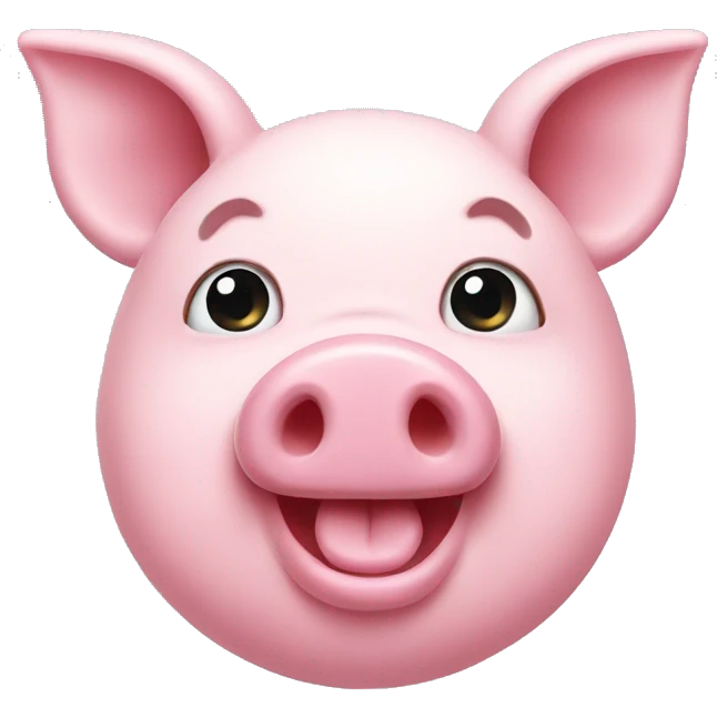 Pink pig face emoji