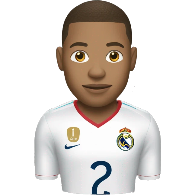 Mbappé avec un ballon d'or emoji