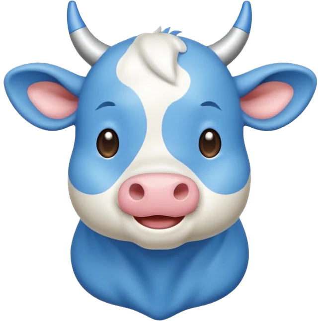 Vaca azul Kawaii  emoji