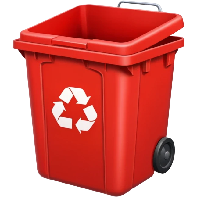 RED BIN WITH "SOLID WASTE" IN IT emoji