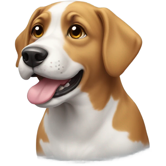 Dog with a bubble emoji