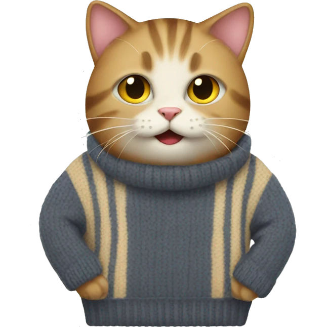Cat with a sweter  emoji