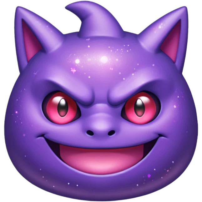 glitter purple and pink gengar emoji