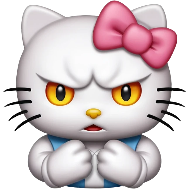 Hello kitty mad  emoji