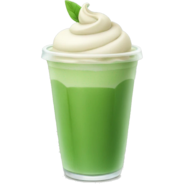 Ice matcha latte  emoji