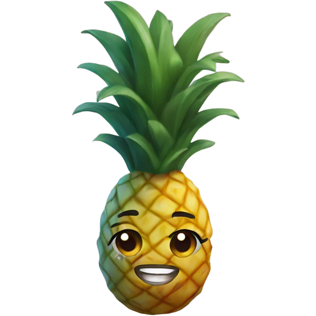 pineapple with makeup emoji