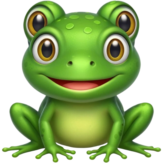 Funny green emoji