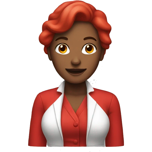 woman with red gloves emoji