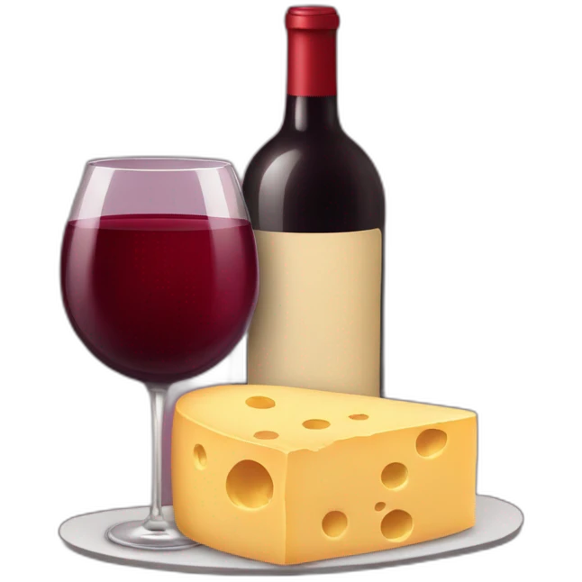 red wine and cheese emoji